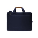 SLOTEN - Santhome® 15" Laptop Bag - Navy Blue/Tan