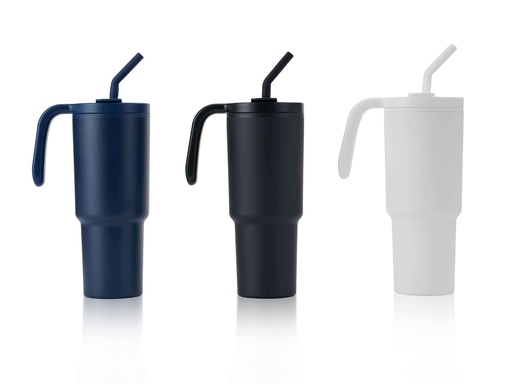 FORZA 360 - Hans Larsen Recycled Stainless Steel/ PP Tumbler with 360 Branding - Navy Blue