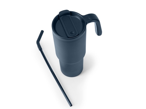 FORZA 360 - Hans Larsen Recycled Stainless Steel/PP Tumbler with 360 Branding - Navy Blue