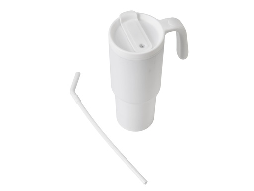 FORZA 360 - Hans Larsen Recycled Stainless Steel/PP Tumbler with 360 Branding - White