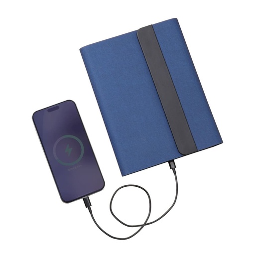 BERGMUND - Santhome 10000mAh Magnetic 15W Magsafe Wireless Power Bank Folder - Blue
