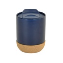 LUCCA - Giftology Ceramic Mug with Cork and Lid - Navy Blue