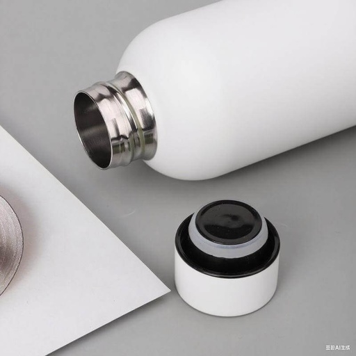 CADIZ - Giftology Double Wall Stainless Steel Bottle 500ml - White