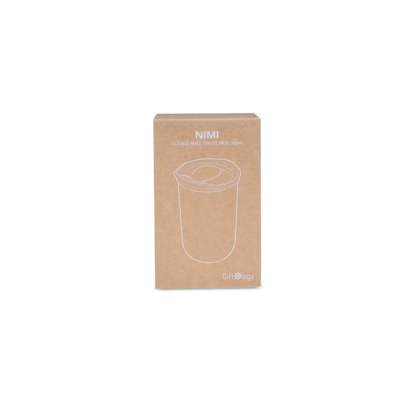 NIMI - Giftology Double Wall Travel Mug 300ml - White