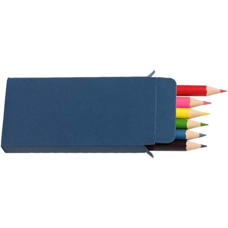 ORBE - Giftology Set of 6pcs Color Pencils in Denim Paper Box