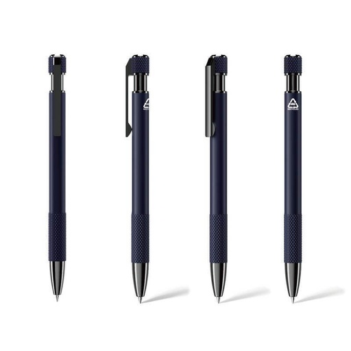 PILA - Recycled Aluminium Ballpoint Pen - Navy Blue