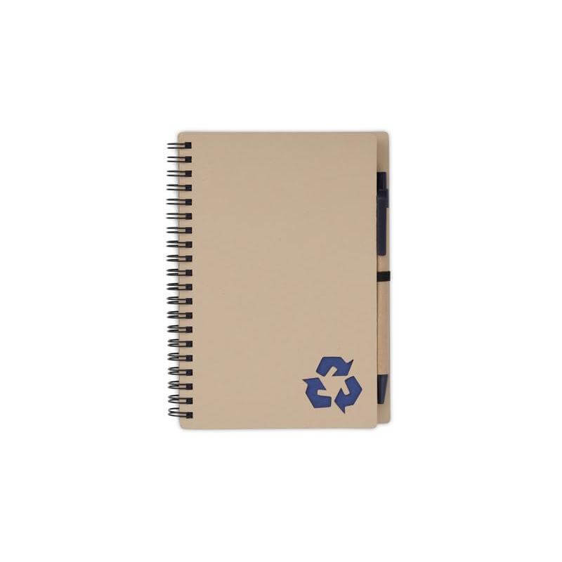 SION- eco-neutral B6 Notepad & Pen Set with Sticky Note - Navy Blue