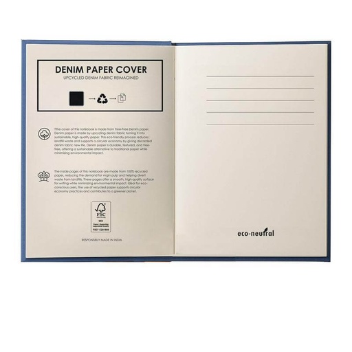 DALI - eco-neutral Denim Paper Cover A5 Notebook