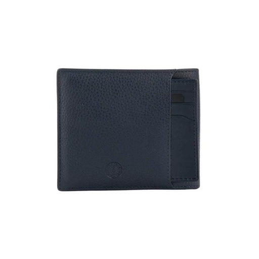 CROSS Pebble Leather 6CC Classic Fold Wallet with 6CC Cardholder - Navy Blue