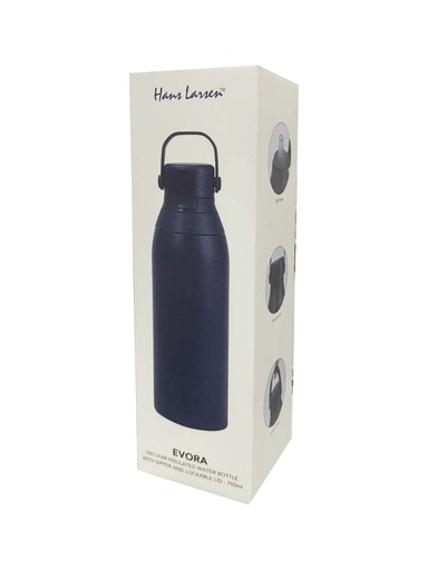 EVORA - Hans Larsen Double Wall Stainless Steel Vacuum Bottle - 750ml - Navy
