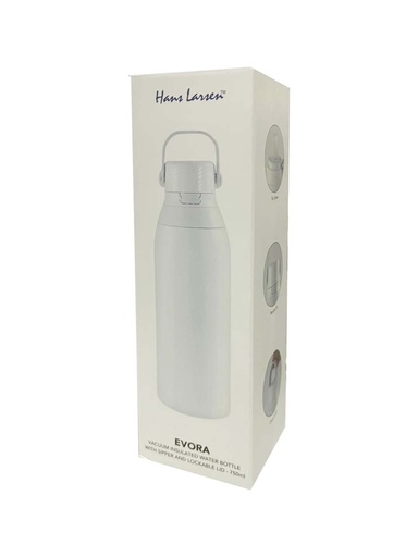 EVORA - Hans Larsen Double Wall Stainless Steel Vacuum Bottle - 750ml - White