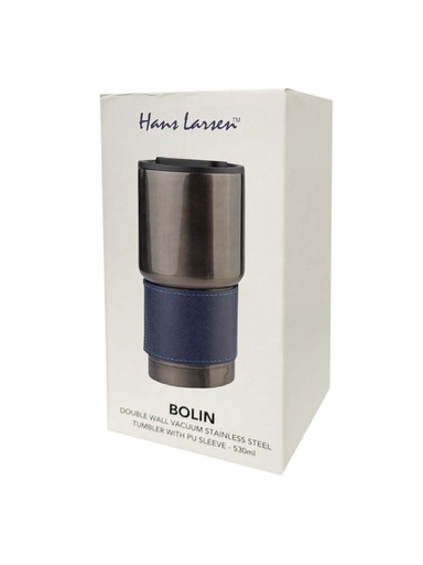 BOLIN - Hans Larsen Insulated Tumbler with Grip Sleeve 530ml - Blue