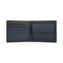 CROSS HARDCOVER A5 NOTEBOOK + PEN + BI-FOLD WALLET WITH 4 CARD SLOTS + COIN POCKET - NAVY BLUE