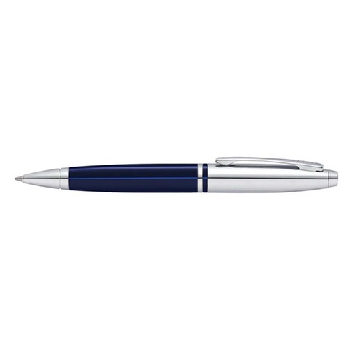 Cross Click™ Chrome Ballpoint Pen with Notebook and Cardholder Gift Set - Navy Blue