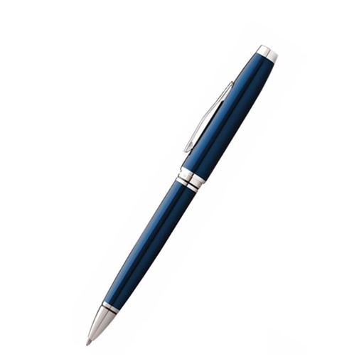 Coventry Blue Lacquer with Polished Chrome Appointments Ballpoint Pen (Blue Ink) 