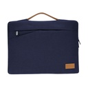 SALCEA - Santhome® 15" Laptop Sleeve - Navy Blue/Tan