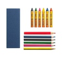 [STGL 5311] RUBA - Giftology Set of Color Pencils & Crayons in Denim Paper Box