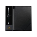Cross ATX® Basalt Black Ballpoint Pen with Classic Black Journal Gift Set